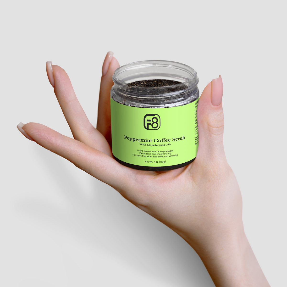 Fortune-8 Peppermint Coffee Body Scrub – 4 oz