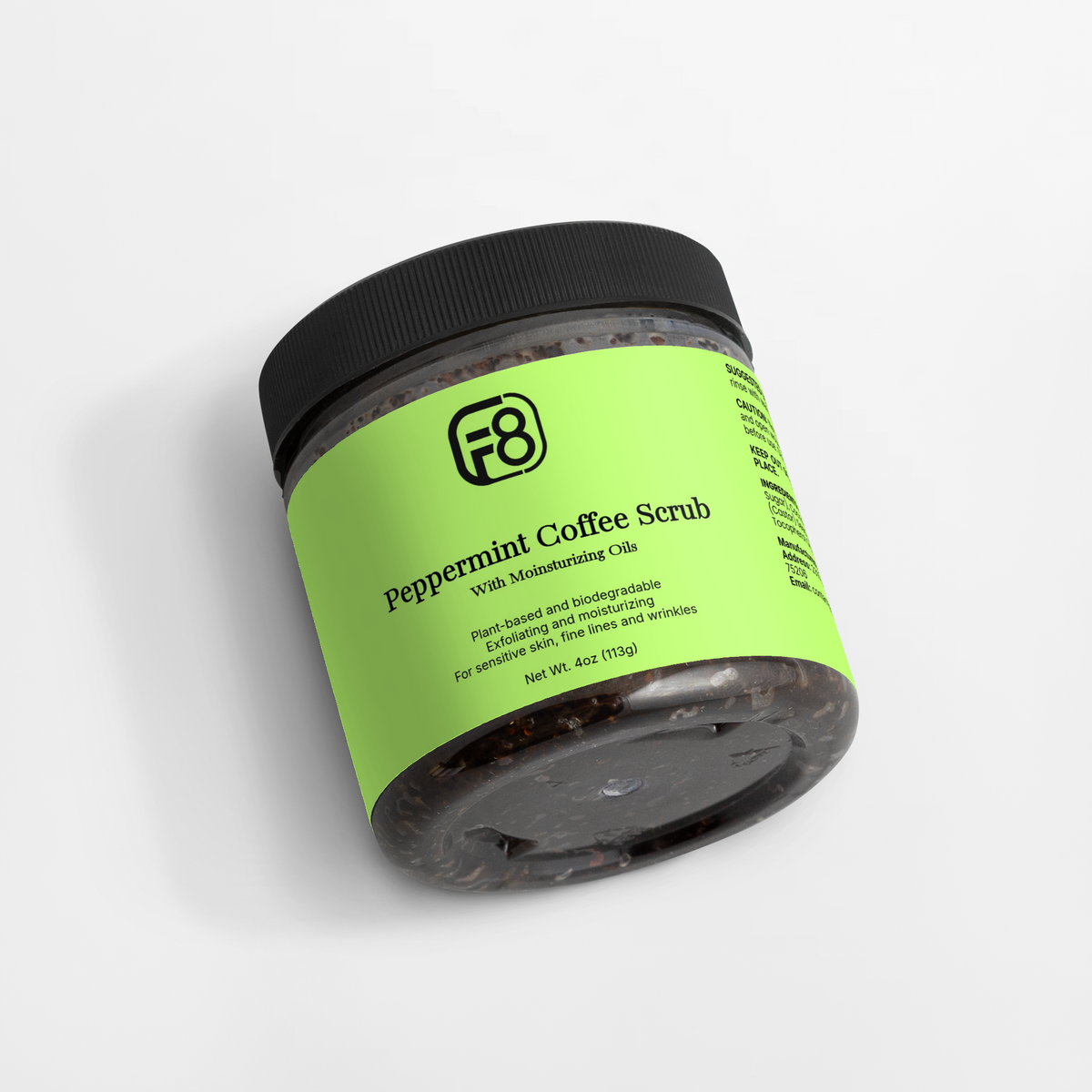 Fortune-8 Peppermint Coffee Body Scrub – 4 oz
