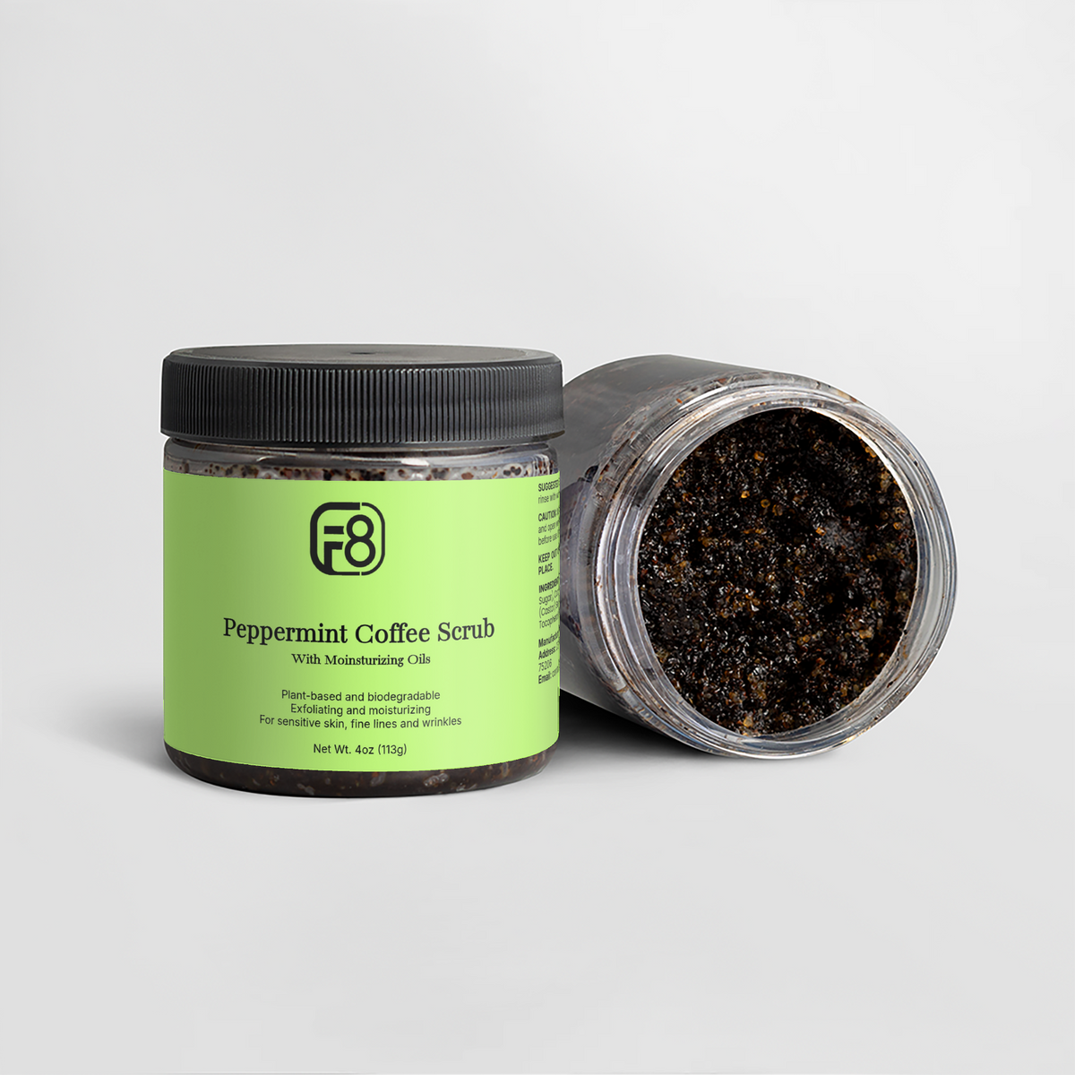Fortune-8 Peppermint Coffee Body Scrub – 4 oz
